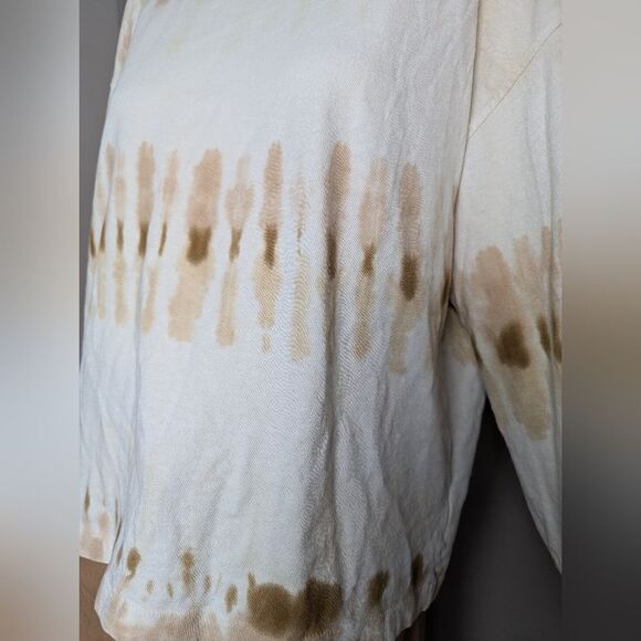 Oversized Long Sleeve Sweatshirt Citizens of Humanity tie dye white brown S - Picture 6 of 9